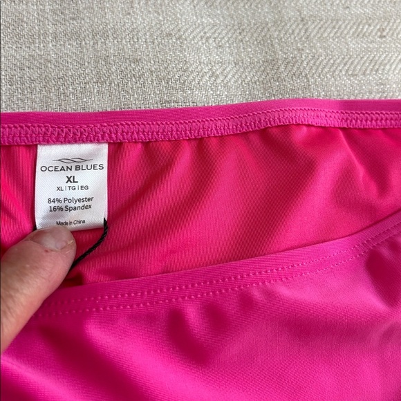 Ocean Blues Women's Hot Pink Ruched Sides Bikini Bottom Size XLarge - Picture 7 of 9